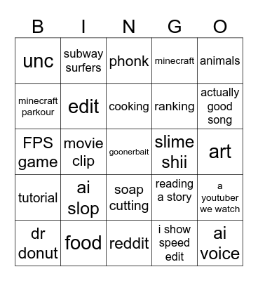 sdfiojgosdf Bingo Card