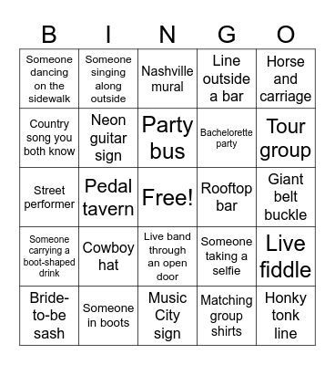 Broadway Bingo Card