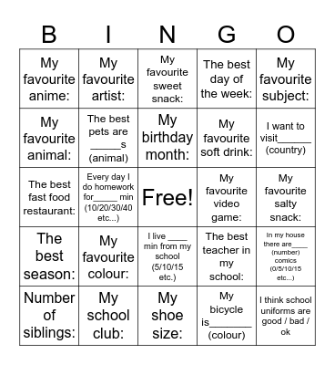 KINRAN JHS SUPER BINGO Card
