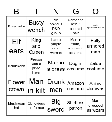 Woejffjsls Bingo Card