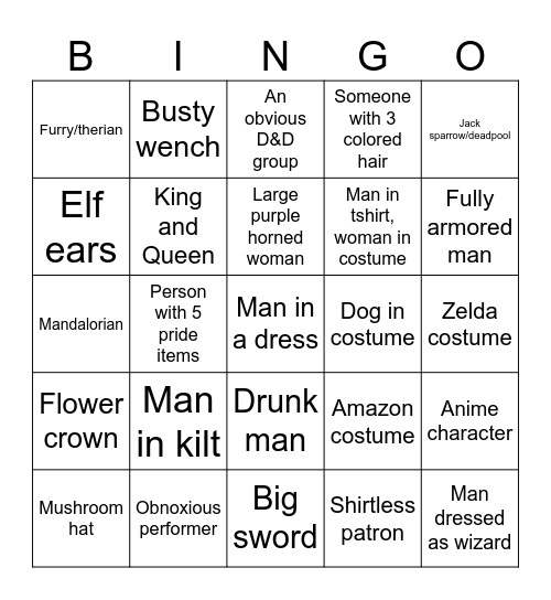 Woejffjsls Bingo Card