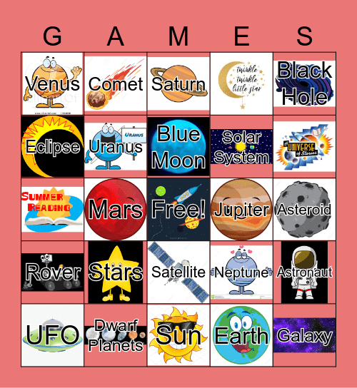 SPACE! Bingo Card