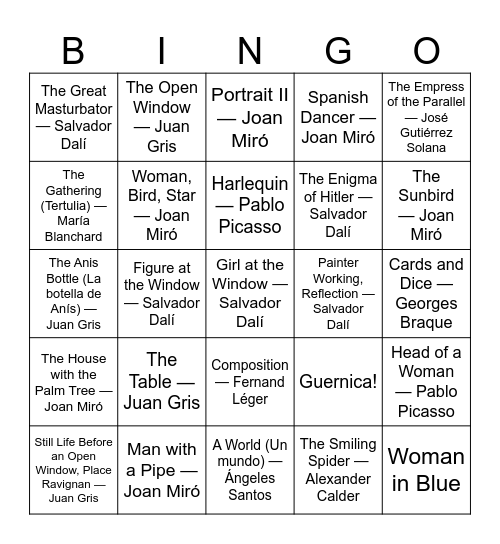 Reina Sofia II Bingo Card