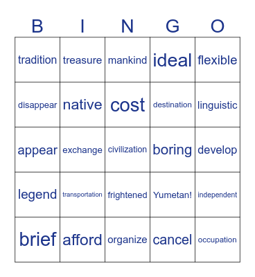 YUMETAN GO GO GO! Bingo Card