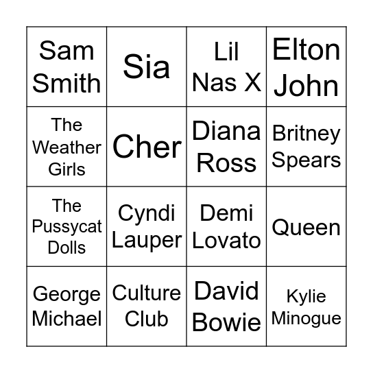 O-Pride Bingo Card