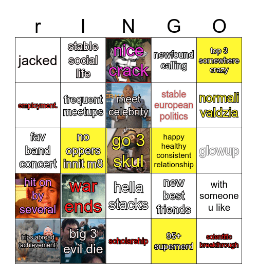 (melskites kad saugus butumet) Bingo Card