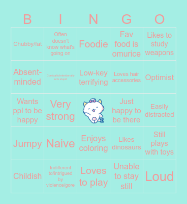 TAoHK&I Kinnies - Gaopowerroo Bingo Card