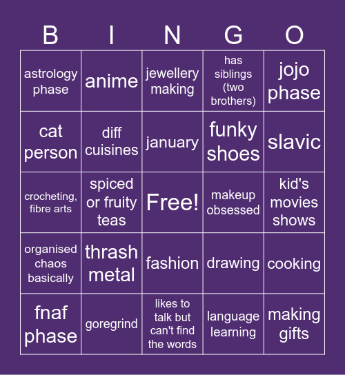 i am. saul. :) Bingo Card