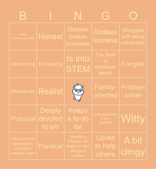 TAoHK&I Kinnies - Corocorokuririn Bingo Card