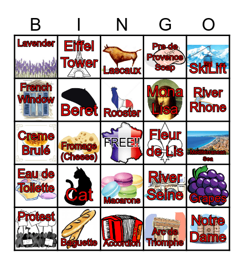 France Bingo Card