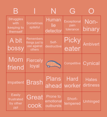 TAoHK&I Kinnies - KIRIMIchan. Bingo Card