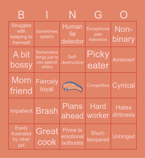 TAoHK&I Kinnies - KIRIMIchan. Bingo Card