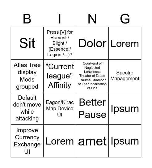 Bingo Card