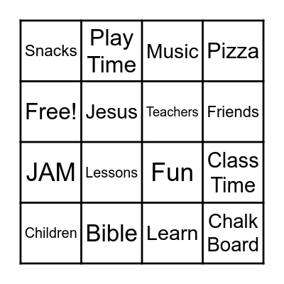 JAM Bingo Card