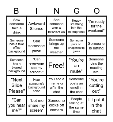 Remote Bingo Card