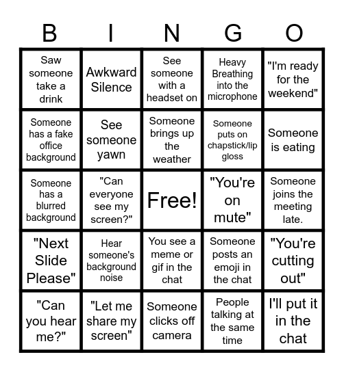 Remote Bingo Card