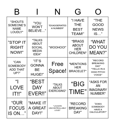 AMY BINGO Card