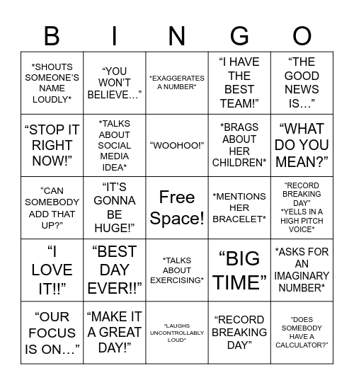 AMY BINGO Card