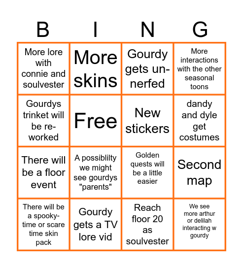 Halloween upd 2.0 of 2026 Bingo Card