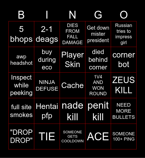CS2 BINGO Card