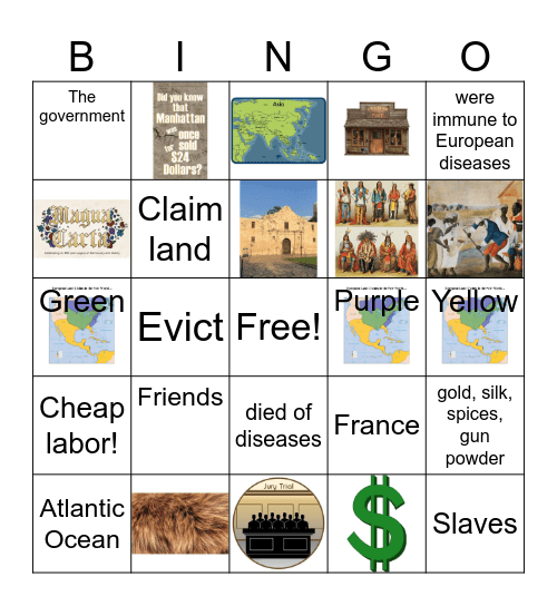 Exploration Bingo Card