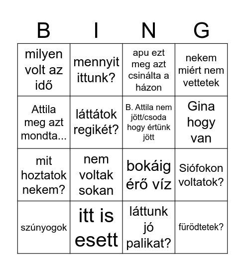 omajgad Bingo Card