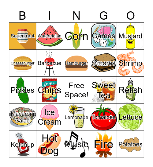 Barbecue Bingo Card
