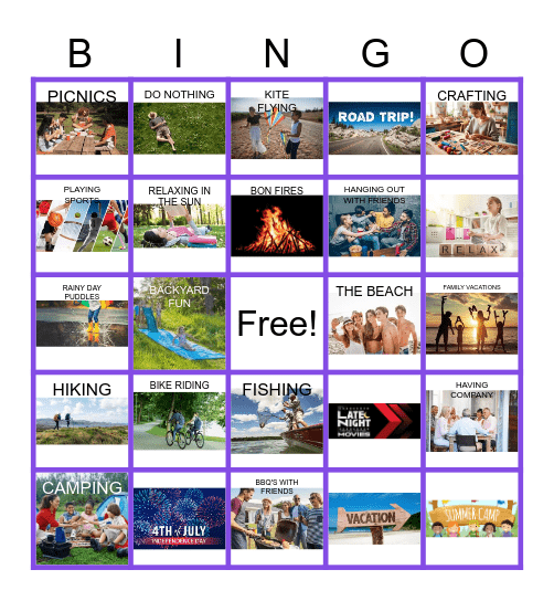 SUMMER TIME Bingo Card