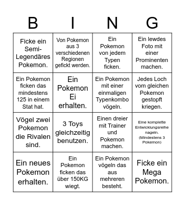 Die Poketombola! Bingo Card