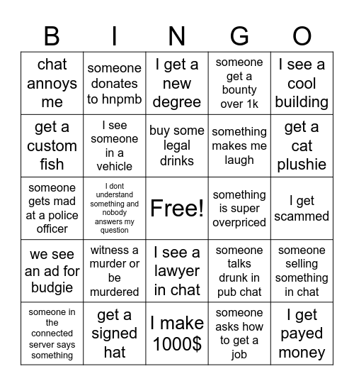 democracy craft bingo Card