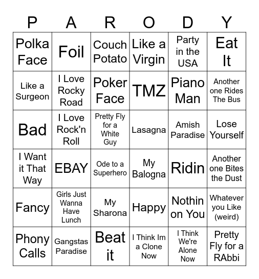 That Sounds Right But So Wrong Bingo Card