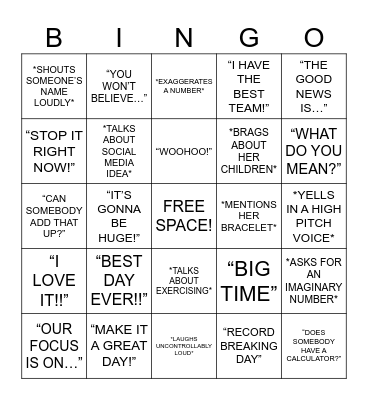 AMY BINGO Card