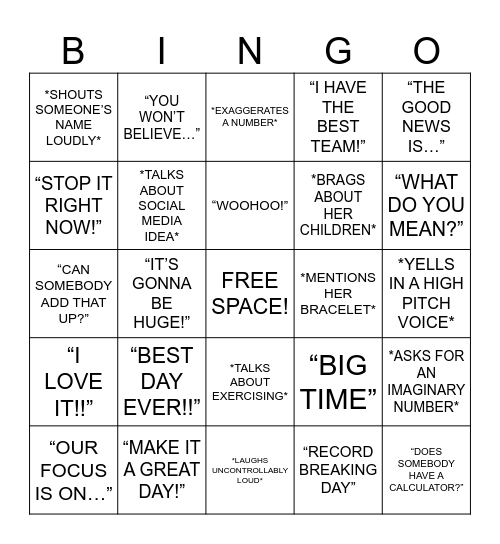 AMY BINGO Card