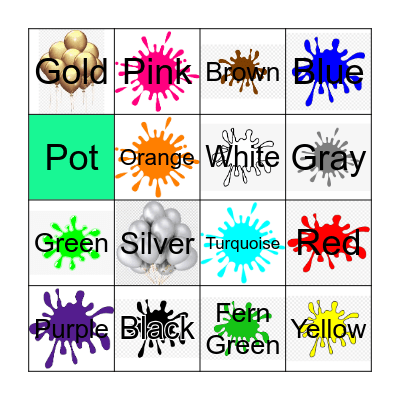 COLOR BINGO! Bingo Card