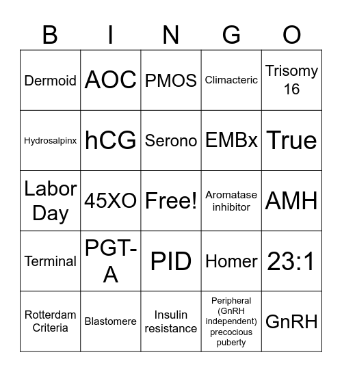 End of Summer REI Bingo 2026 Bingo Card