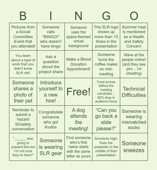 ☀️ August All Staff BINGO 🍉 Bingo Card