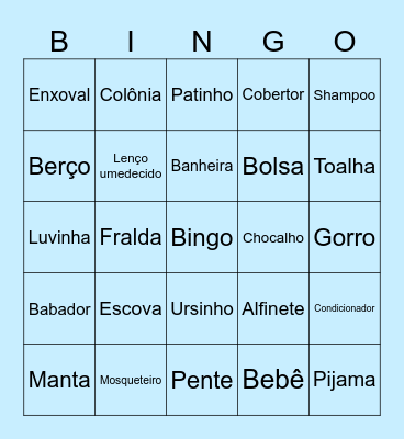 Chá de Bebe do Bernardo Bingo Card