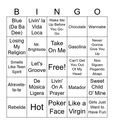 Merienda Retro Bingo Card