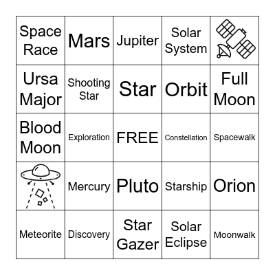 Galaxy Bingo Card