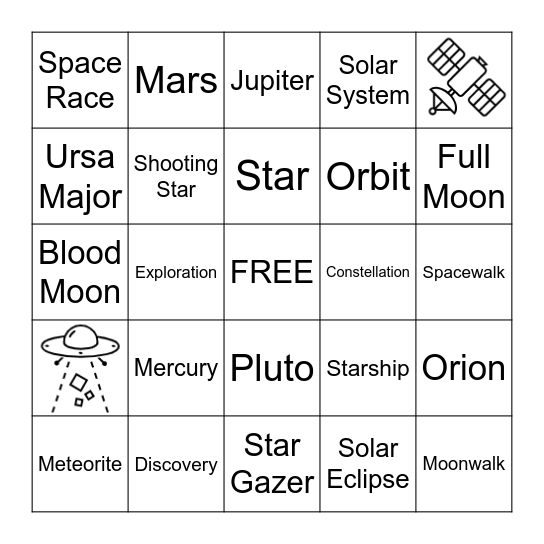 Galaxy Bingo Card