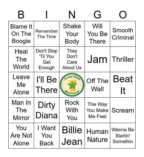 MJ Speed Round Bingo Card