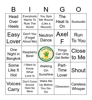 1985 Black Out Round Bingo Card