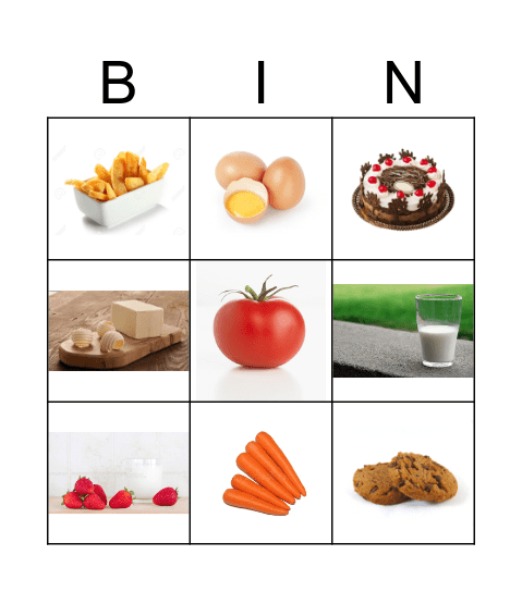 Food Bingo Card