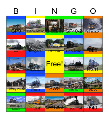 The New York Central, the Chicago and Eastern Illinois, the Milwaukee Road and other Railroads in Illinois Bingo Card