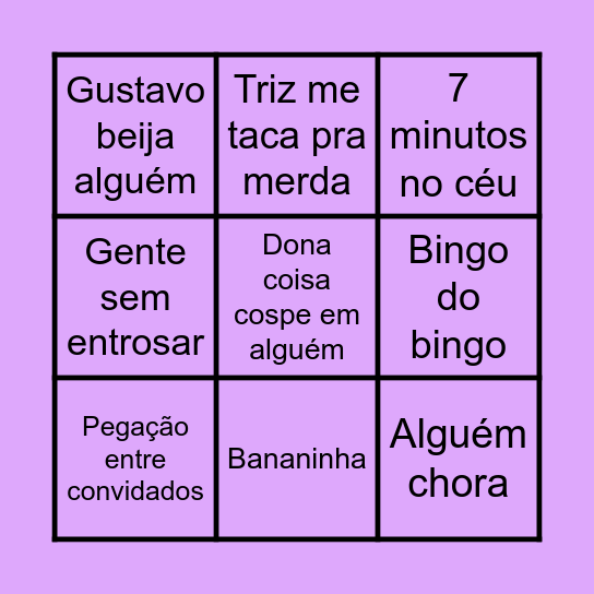 Trizversário Bingo Card