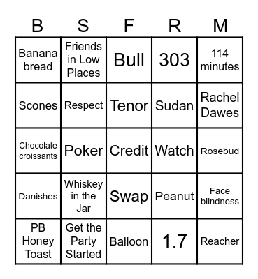 Erik's F&S August 2026 Bingo Card