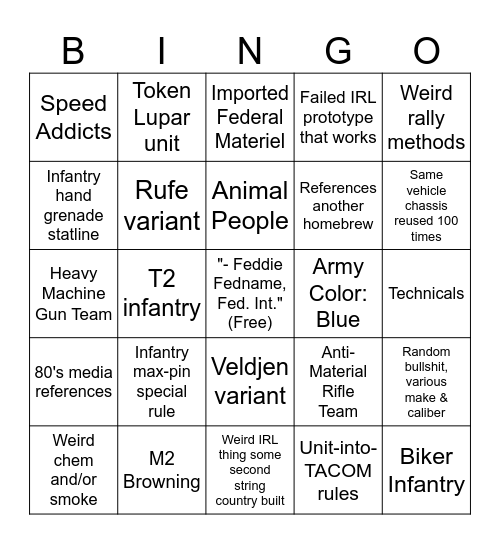 Firelock 198X "Homebrewer Hivemind" Bingo Card