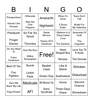 Danikas Rock'N Bingo 🤘🏻 Bingo Card