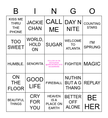ROUND 2 Bingo Card