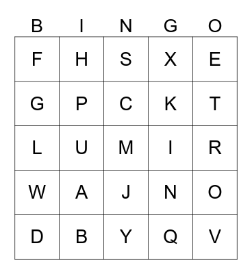 Hawaiian Vacation Bingo Card